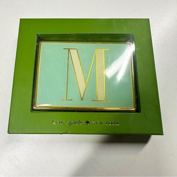 Kate Spade It’s Personal metal ID Holder letter M Lenox design - Picture 1 of 6